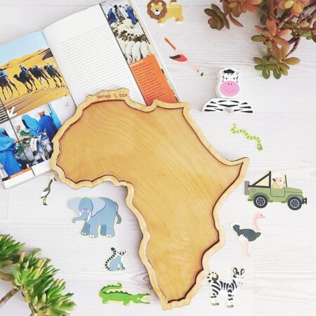drewniana mapa afryka