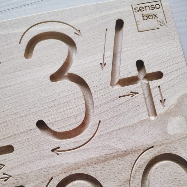 drewniana tablica cyfry